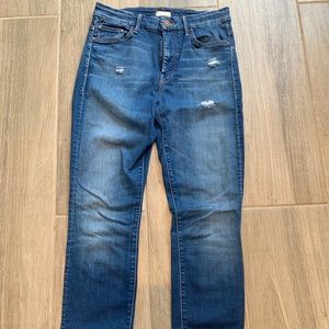 Mother Jeans skinny with distressed detail
